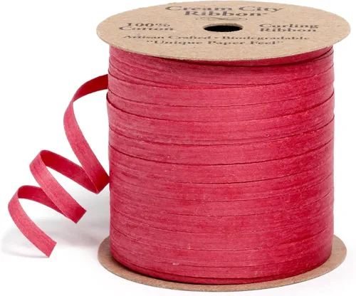 Vista 7 de Cinta rizadora de algodón natural para envolver regalos Cintas de regalo navideñas 100% biodegradables para regalos y cintas para manualidades