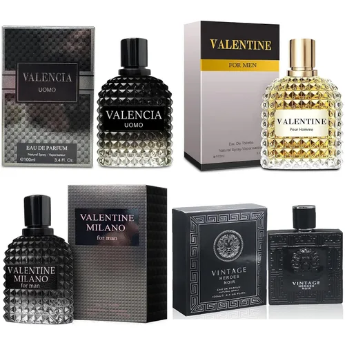 Vista 28 de A CENTER Set de Regalo de Colonia para Hombres Incluye Valentine Milano, Valentine, Blue for Men Ultra & Valuable Paris - 3.4 Fl Oz Cada Uno