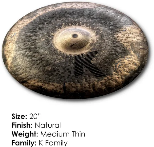 Vista 2 de Zildjian K - Platillo de paseo lateral izquierdo personalizado, 20 pulgadas