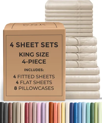 Vista 121 de Pack of 2, Twin Size 3 Piece Sheet Set - Breathable & Cooling - White