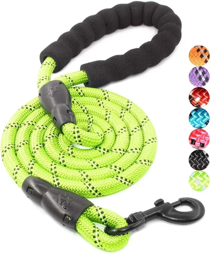 Vista 25 de BAAPET - Correa para perro de 2, 4, 5, 6 pies con mango acolchado cómodo y hilos altamente reflectantes para perros pequeños, medianos y grandes