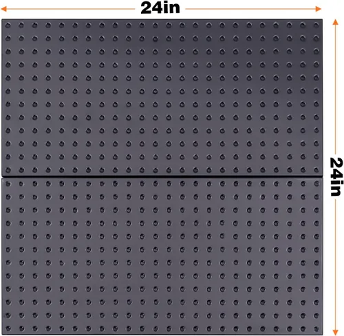 Vista 2 de Ultrawall 2 piezas de paneles de pared de tablero de clavijas de metal, tableros de clavijas para almacenamiento de herramientas de garaje