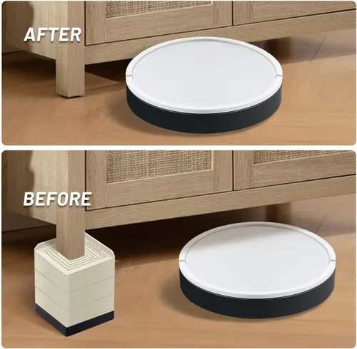 Vista 5 de Elevador de Cama, Elevador de Muebles de Alta Resistencia de 4 Pulgadas para Sofá, Mesa y Escritorio, Elevador de Sofá con Alturas de Elevación