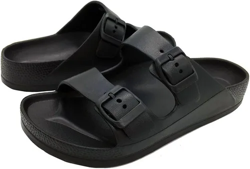 Vista 7 de FUNKYMONKEY Sandalias planas de EVA ajustables con doble hebilla para hombre