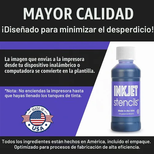 Vista 7 de Ink Jet Tinta de plantilla de recarga compatible con plantillas de tinta de impresora (violeta, botella de 4 onzas)