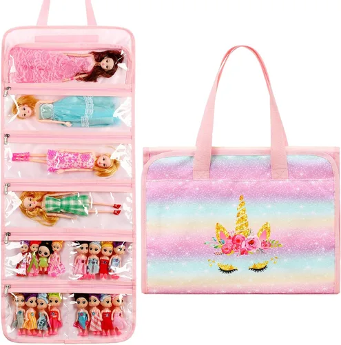 Vista 10 de Bolsa de Almacenamiento para Muñecas de Juguete, Estuche de Transporte Compatible con LOL Surprise Toys Dolls Omg, Organizador Colgante Bolsa