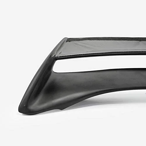 Vista 6 de Para Nissan 370z Z34 09+ Porción en adelante Fibra de Carbono AM Estilo Ala Trasera (con Luz de Freno) Fibra de Vidrio Frp Sin Pintar Base Amuse