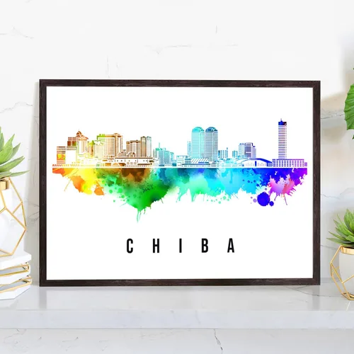 Vista 16 de Pera Print Póster de Japón, póster de Japón-Aomori, ilustración de Japón Skyline City, póster de horizonte moderno, impresión de paisaje urbano