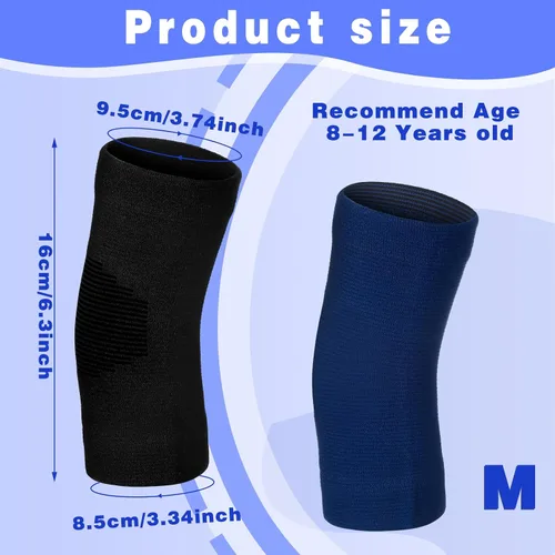 Vista 3 de Lenwen 4 Pares de Coderas de Codo para Niños, Manga de Compresión de Brazo, Manga de Protección de Codo Tejida para Gimnasio, Protectores para Niños
