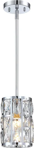 Vista 12 de MEXO Lámpara colgante de cristal moderna de 2 piezas con acabado mate negro, iluminación colgante, candelabro de cristal para sala de estar, cocina