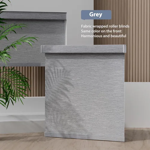 Vista 2 de Persianas enrollables opacas para ventanas, inalámbricas, tela jacquard, persianas enrollables, tela con aislamiento térmico y protección UV
