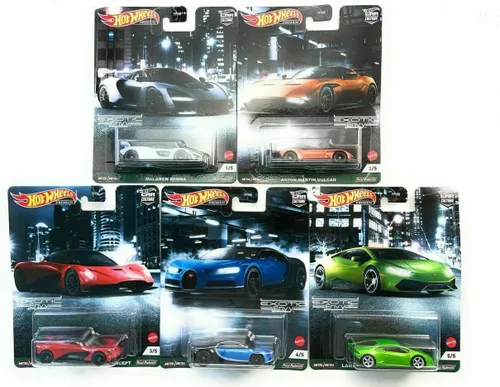 Vista 4 de Hot Wheels Car Culture 2021 Exotic Envy - Juego completo de 5 vehículos