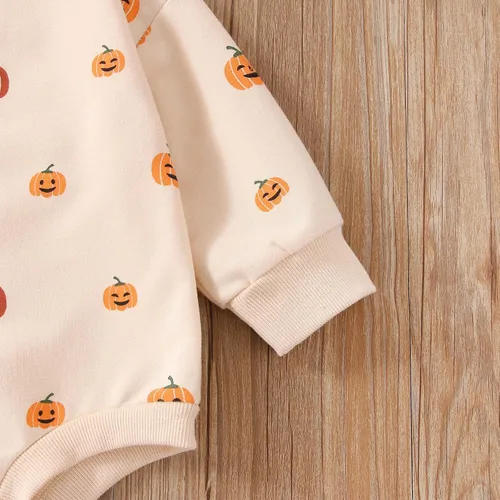 Vista 5 de FYBITBO Ropa de Halloween para bebé niña y niño sudadera de manga larga traje de otoño e invierno