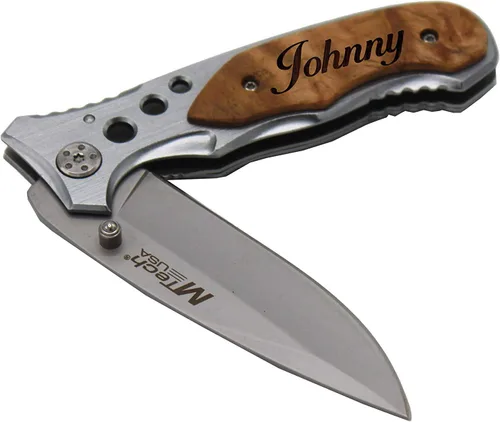 Vista 5 de Grabado gratuito – Cuchillo de bolsillo personalizado MTech USA.