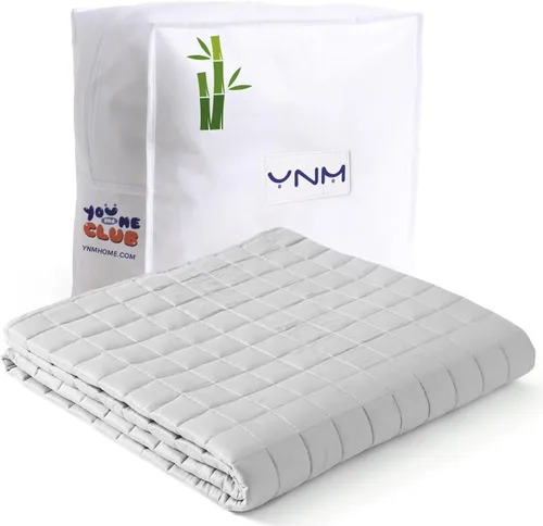 Vista 32 de YnM Manta con peso refrescante para adultos, manta pesada de 10 libras para una persona de 90 libras, perfecta para personas que duermen con calor