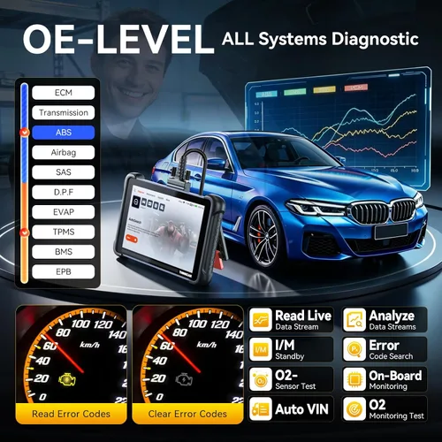Vista 5 de THINKCAR Herramienta de diagnóstico del escáner OBD2, herramienta de escaneo de automóvil ThinkScan 689 con función de reinicio de 34, escáner