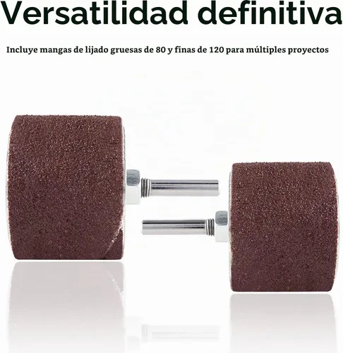 Vista 3 de Lijado de Hiltex 10342 batería para carpintería, 26 piezas Una variedad de mangas y goma tambor