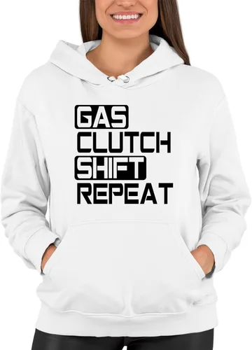 Vista 11 de Go All Out Sudadera con capucha Gas Clutch Shift Repeat para hombre y mujer