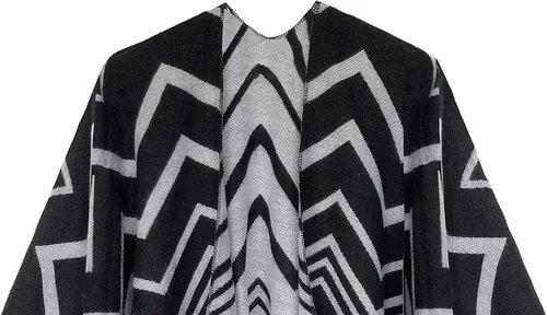 Vista 27 de Urban CoCo Poncho vintage de invierno para mujer, capa con borlas, chal envolvente