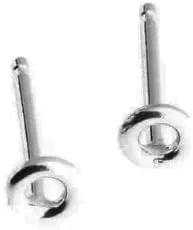 Vista 3 de Aretes de plata de ley con forma de disco martillado, aretes de disco redondos planos, joyería hipoalergénica