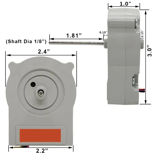 Vista 3 de EAU63103205 Reemplazo del motor del ventilador del evaporador del refrigerador para LG Refrigerador 73132 73133 74142 74145 LFXS24623B LRFXS2503S