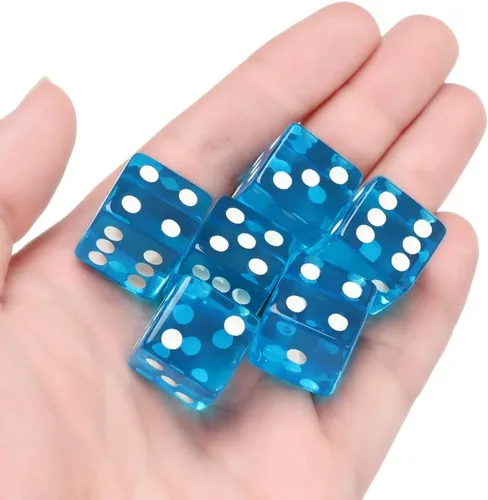Vista 5 de Dados de 6 lados de 0.748 in, 10 unids/set de dados acrílicos poliédricos para juegos de mesa