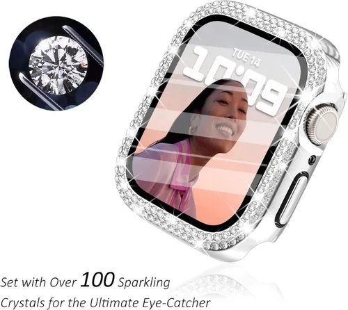 Vista 71 de Surace Bling - Carcasa con protector de pantalla para Apple Watch Series 3, 2, 1 de 1.496 pulgadas