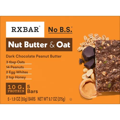 Vista 8 de RXBAR - Barras de mantequilla de nuez y avena con proteína, snacks de proteínas, mantequilla de maní y chocolate oscuro (6 cajas, 30 barras)