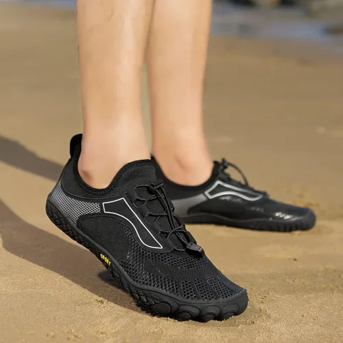 Vista 6 de Zapatos de agua para mujer, zapatos de playa descalzos, de secado rápido, para yoga, sin cordones, zapatos de natación para hombre