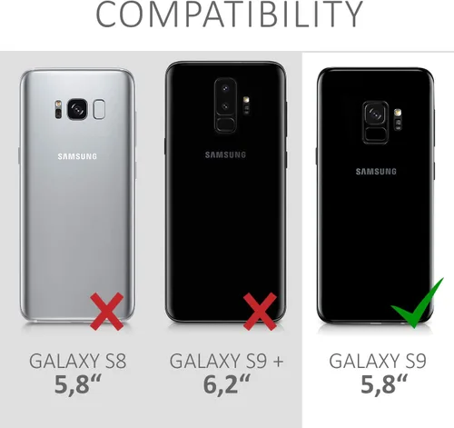 Vista 6 de kwmobile Funda Compatible con Samsung Galaxy S9 - Cubierta de Teléfono de Silicona TPU con Acabado Suave - Cool Glacier