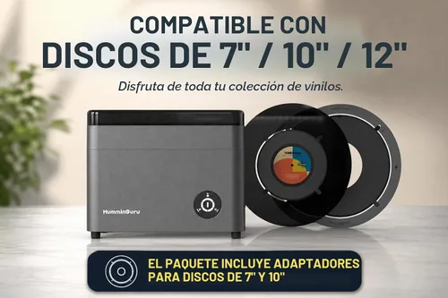 Vista 8 de HumminGuru Limpiador de discos de vinilo ultrasónico - Máquina de limpieza de discos de vinilo ultrasónico de 40kHz con secado automático, Kit