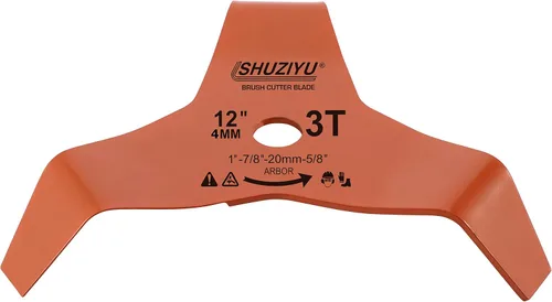 Vista 8 de 10", 255x3MM-2T curva, eje de 1" con arandela de 7/8"-20-5/8", hoja de desbrozador, cuchilla de corte de cepillo resistente, hoja de acero. Adecuado