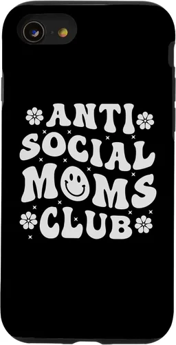 Vista 18 de iPhone 16 Anti Social Moms Club - Retro Funny Mom Life Mothers Day Mom Case
