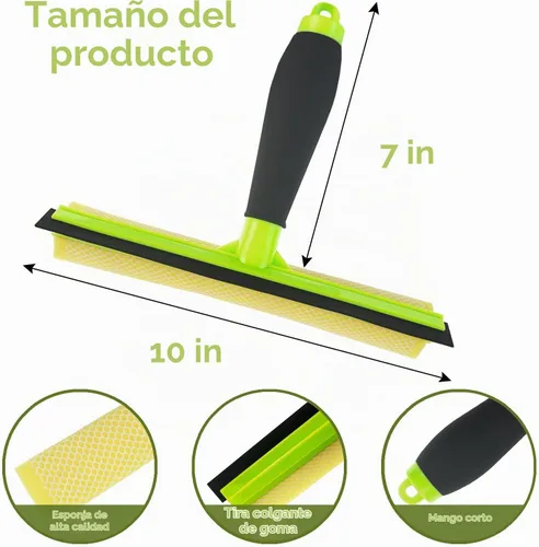 Vista 2 de Escobilla de Ducha Limpiacristales de Ventana Limpiador para Puertas de Ducha de Cristal, Herramienta de Limpieza de Ventanas 2 en 1 Raspador
