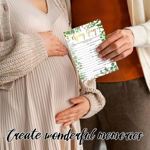 Vista 5 de Woodland - Juegos de baby shower, juegos de doble cara con nombre de esa canción de bebé y juego de peleas de bebé (paquete de 30) con 1 tarjeta