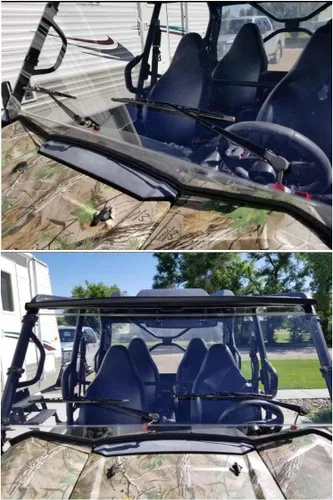 Vista 5 de Valchoose Kit de Limpiaparabrisas Universal Mejorado para UTV, Se Posiciona en Cualquier Ángulo Hoja de 15.7", Kit de Limpiaparabrisas para UTV