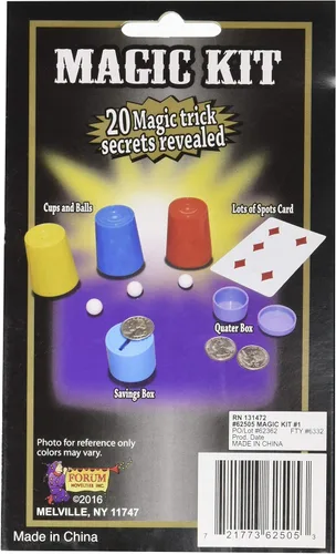 Vista 2 de Forum Novelties 62505 Deluxe Magic Kit - 20 secretos de trucos de magia revelados