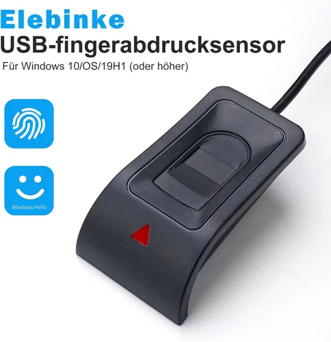 Vista 2 de Lector de huellas dactilares USB JIAN BOLAND para Windows Windows Hello & 10/11, instalación automática del controlador, cable de 5 pies, inicio