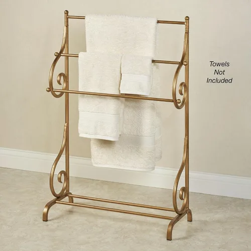 Vista 2 de Touch of Class Anna - Soporte de piso de metal, oro antiguo Dorado antiguo