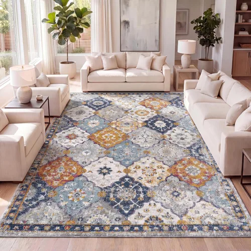 Vista 10 de JONATHAN Y Kirman - Alfombra de pasillo con medallón bohemio, 2 x 8 pulgadas, tradicional, vintage, fácil de limpiar, para sala de estar