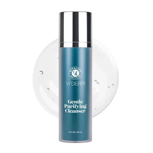Vista 8 de VI Derm Limpiador purificador suave hidratante – Lavado facial con aloe vera, antioxidantes y corteza de sauce, mini limpiador facial tamaño viaje