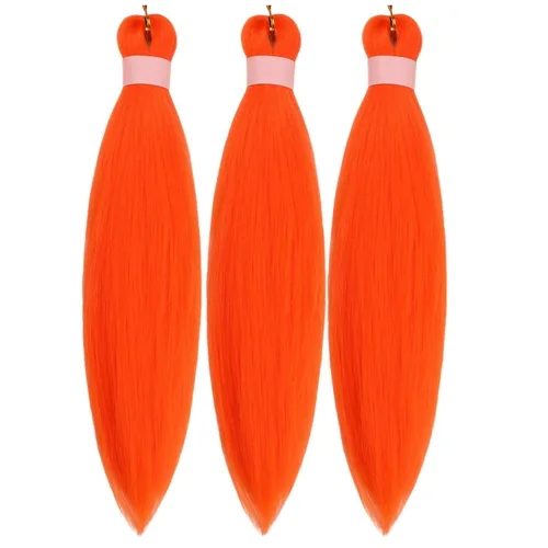 Vista 128 de Cabello trenzado para niños preestirado de 16 pulgadas, color negro para niños, trenzas sin nudos