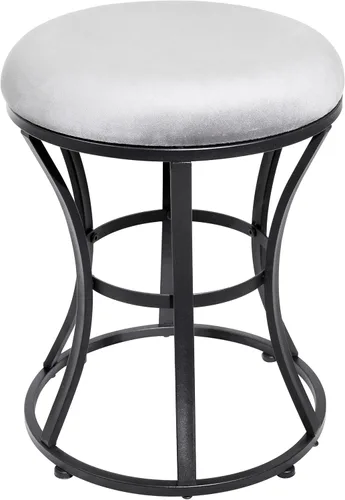 Vista 11 de Taburete de tocador pequeño, taburetes de maquillaje para escritorio de tocador, silla de tocador de baño, taburete metálico para sala de estar