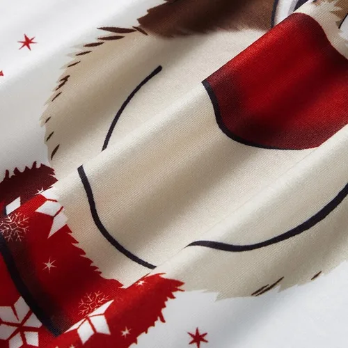 Vista 5 de Awoscut Pijamas de Navidad para la familia, conjuntos de pijamas de Navidad a juego para parejas, adultos y niños, pijamas de Navidad