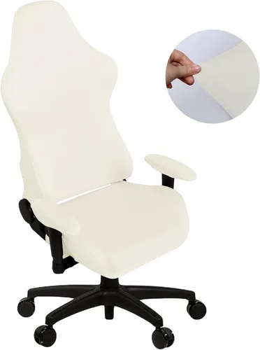 Vista 8 de SARAFLORA - Fundas elásticas para silla de computadora para sillón, silla giratoria, silla de juego, silla de computadora (negro, extragrande)