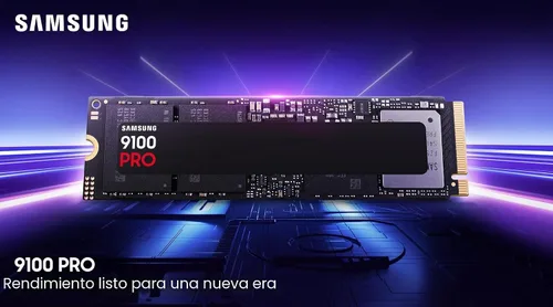 Vista 10 de Samsung SSD 9100 PRO 1TB, PCIe 5.0x4 M.2 2280, hasta 14,700MB/s