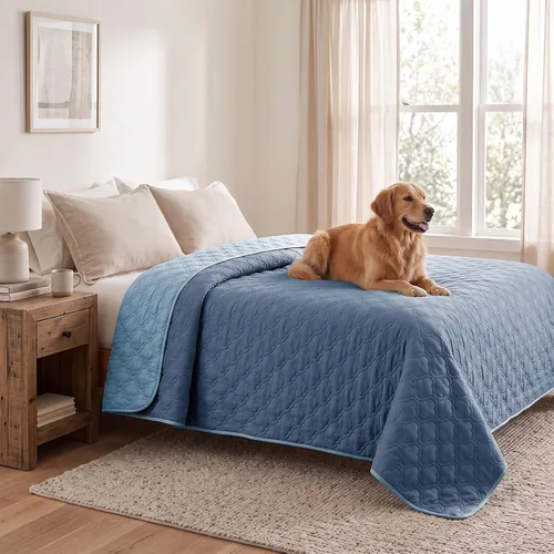 Vista 19 de Funda de sofá impermeable lavable para perros, manta reversible para cama para perro, protector de muebles para mascotas