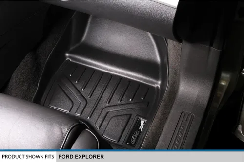 Vista 3 de MAXLINER - Tapetes para Ford, Juego de 3 filas sin segunda consola central, negro