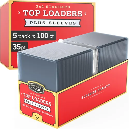 Vista 9 de Cardboard Gold Cargadores superiores de 35 puntos para tarjetas
