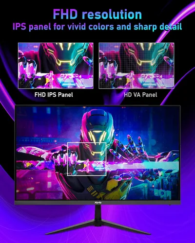 Vista 4 de Monitor de juegos, monitor de juegos de 23.8 pulgadas FHD (1920 x 1080) 240Hz, monitores de juegos de computadora con AMD FreeSync Pantalla de 1